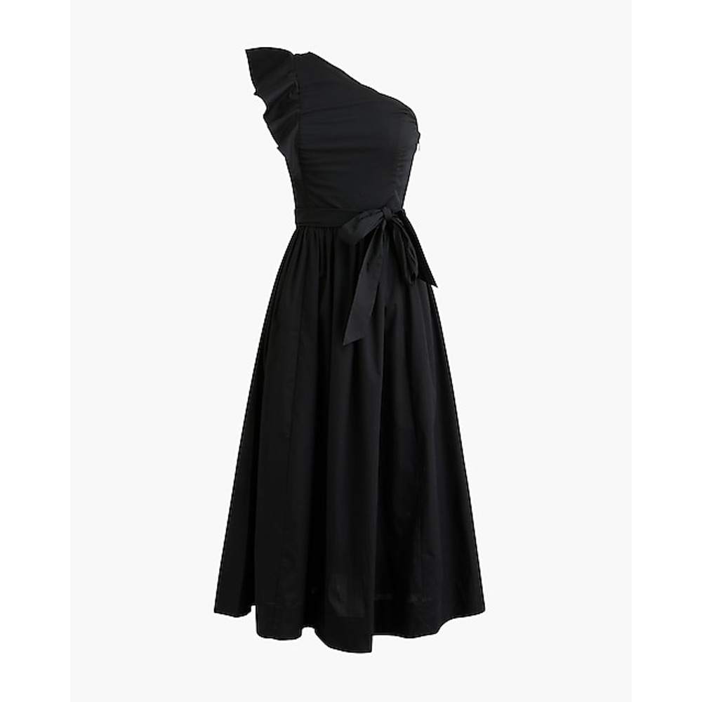 J.Crew Factory Petite one-shoulder maxi dress P6 - Picture 4 of 7